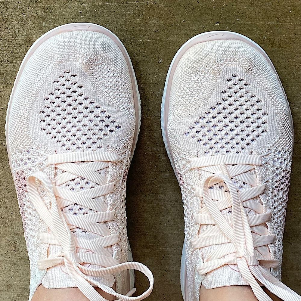 Pink Nike Free FlyKnit Running shoes